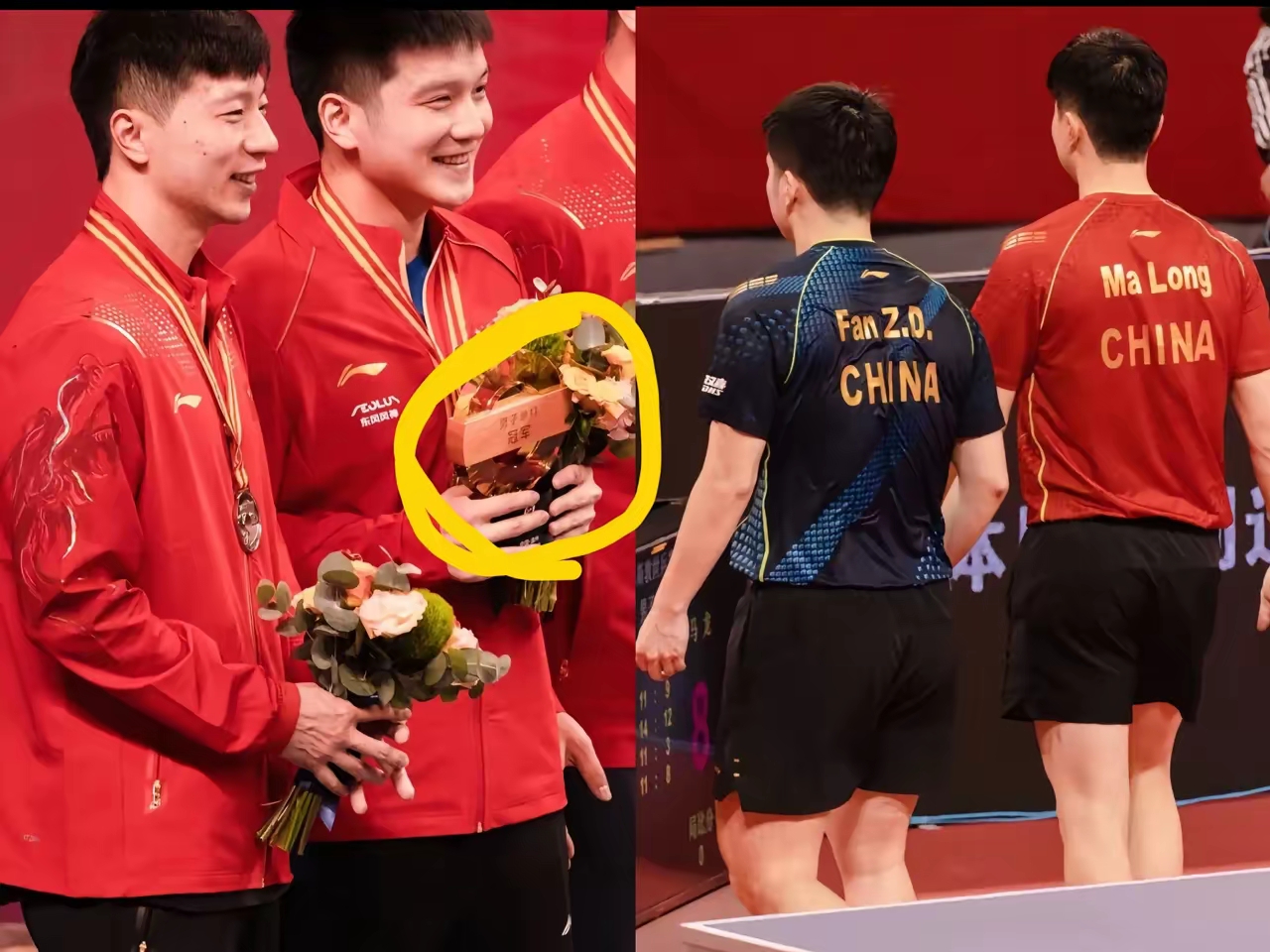 中国乒乓球队险胜奥地利乒乓球队，马龙送出助攻