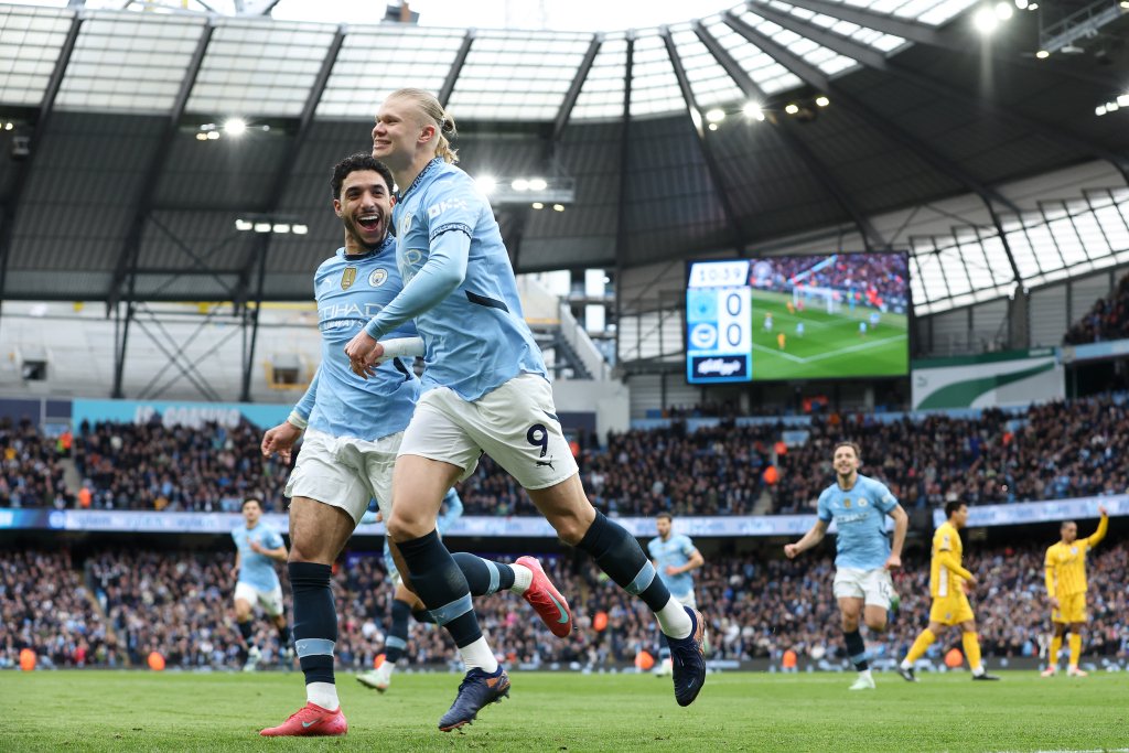 英格兰力克曼城，哈兰德统治全场